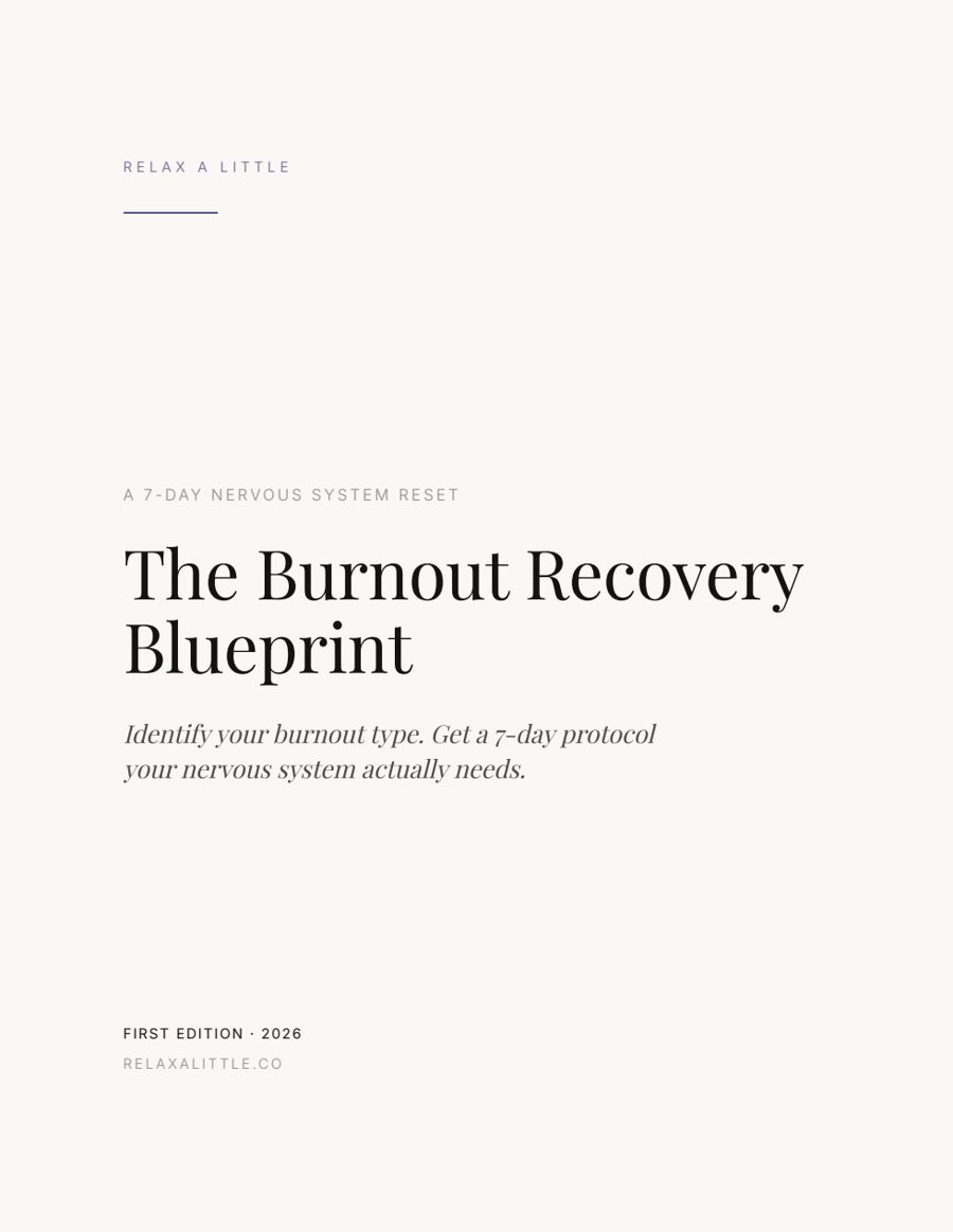 Page 1 of the Burnout Recovery Blueprint: the title page