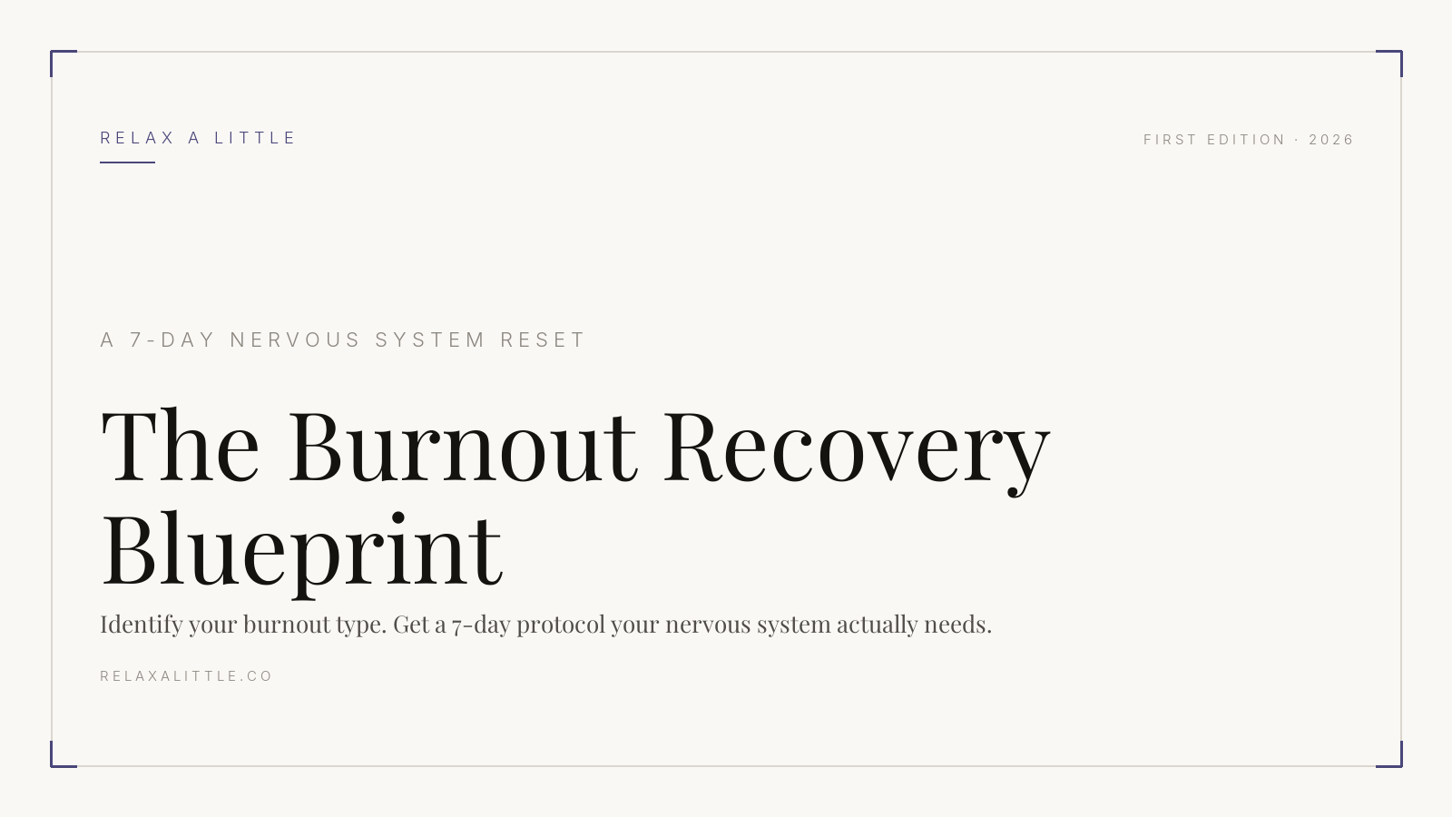 The Burnout Recovery Blueprint — workbook cover